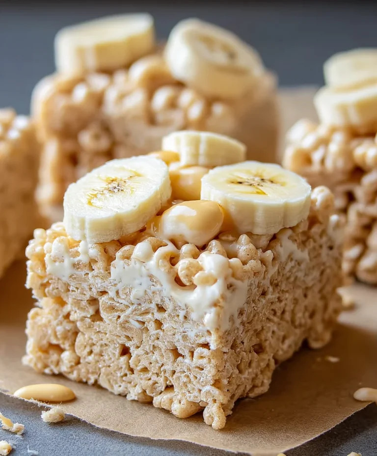 Banana Pudding Rice Krispie Treats – Easy Dessert