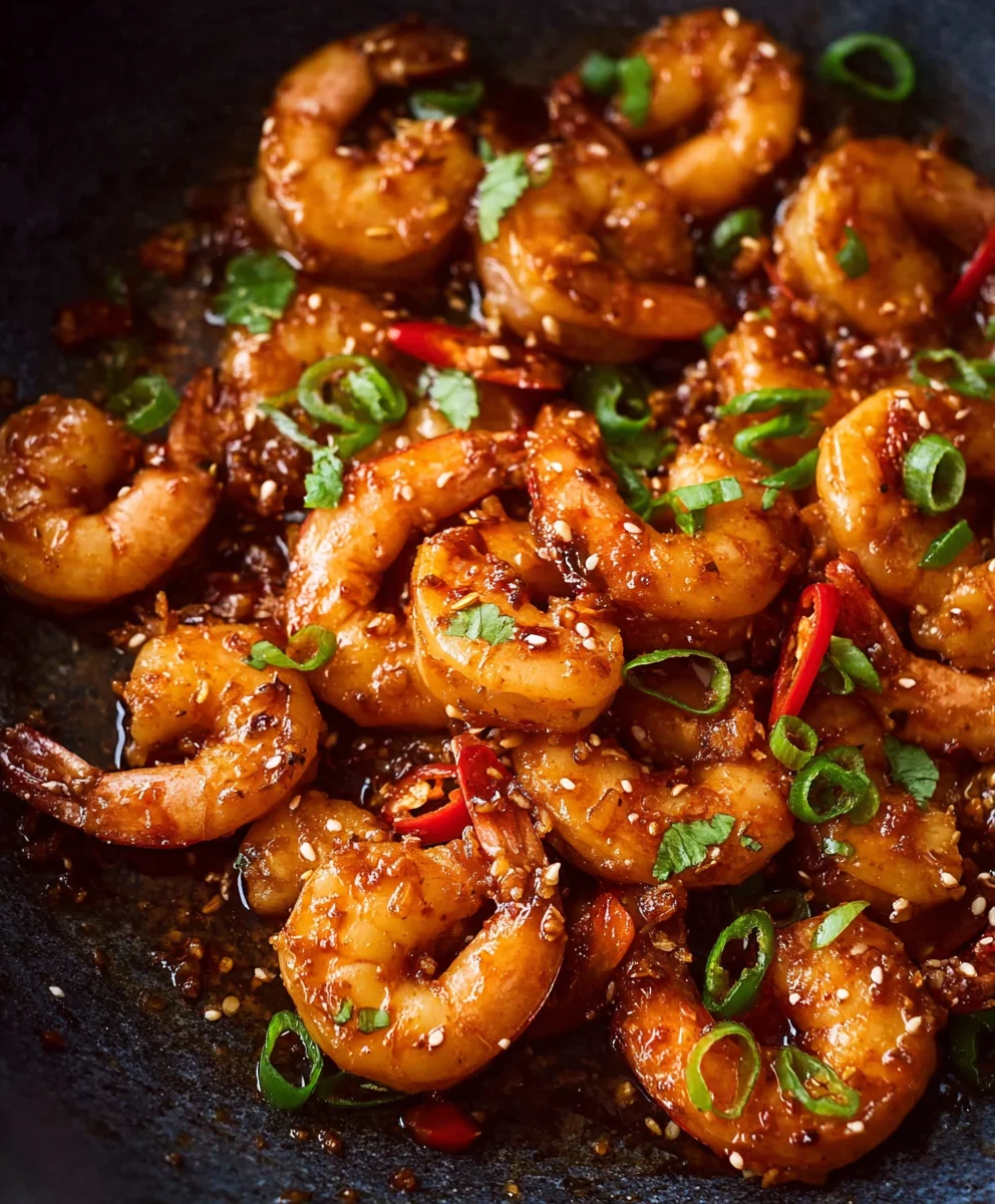 Spicy Chilli Garlic Prawns Recipe - Quick & Easy Shrimp