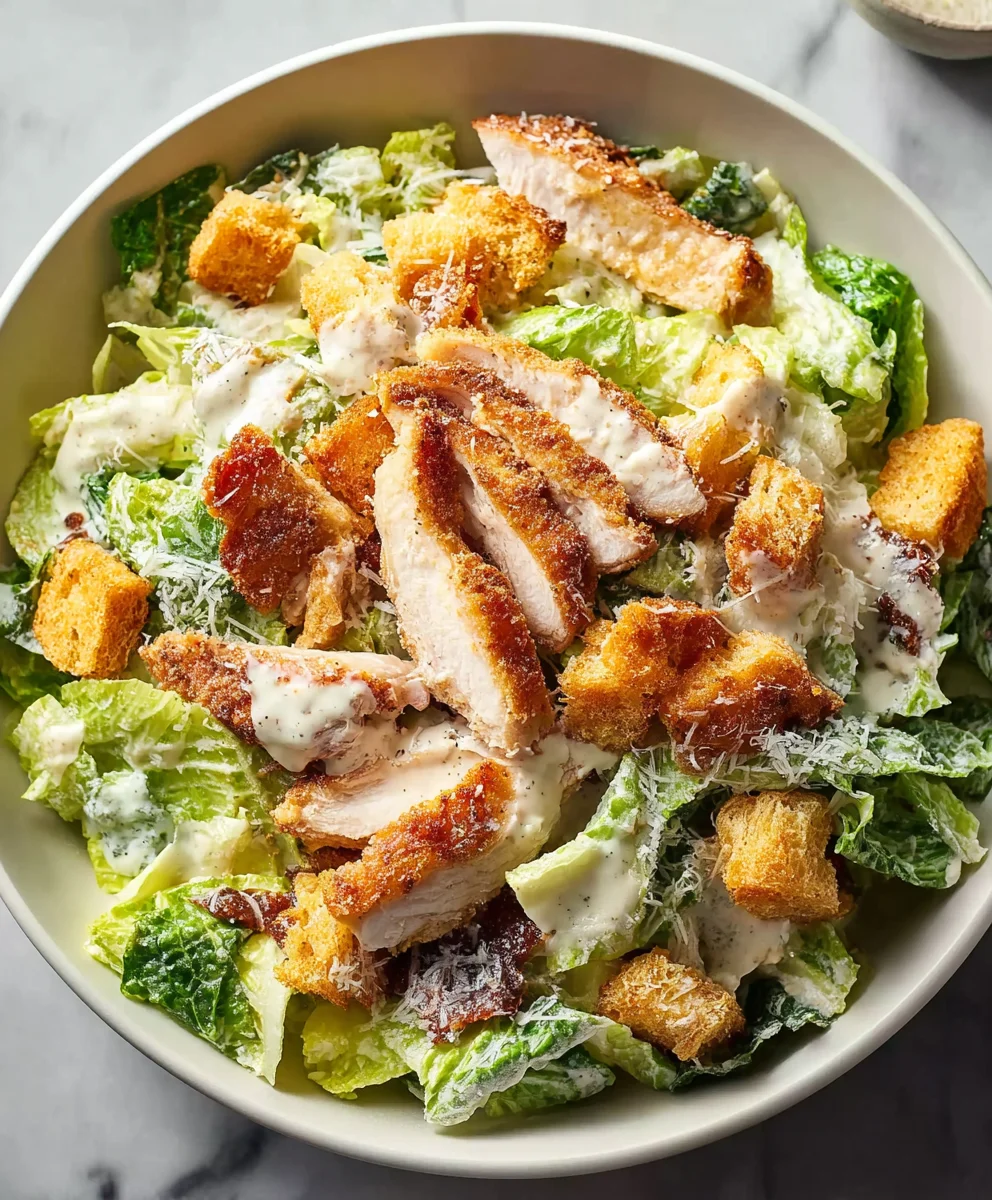 Extra Crispy Chicken Caesar Salad Recipe