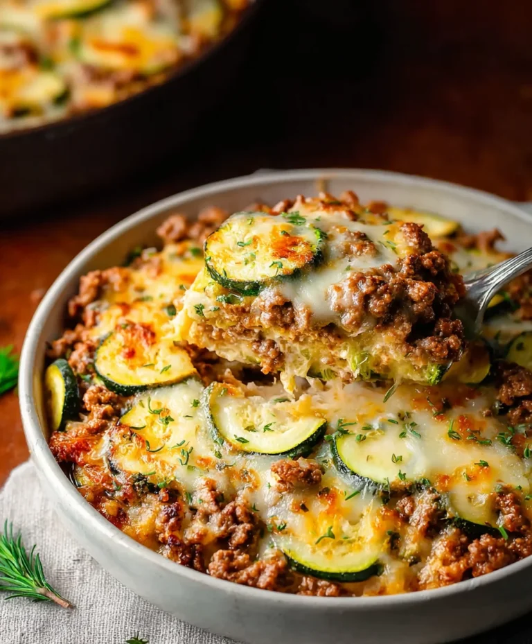 Easy Zucchini Ground Beef Casserole Recipe