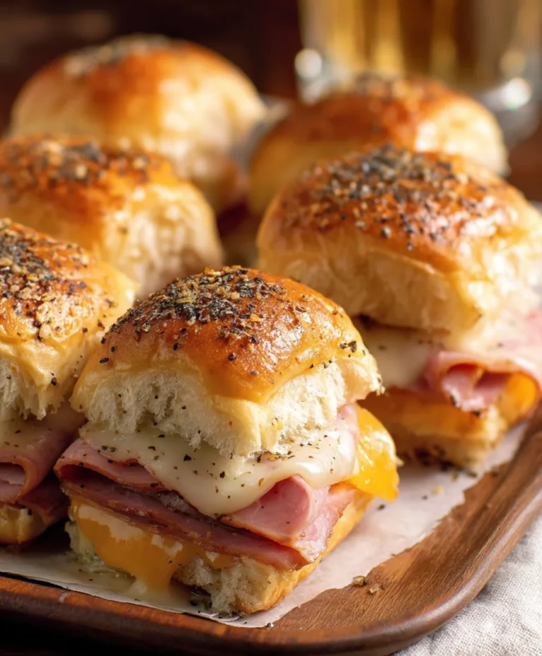 Beef Beef Ham Cheese Sliders-Easy Party Appetizer