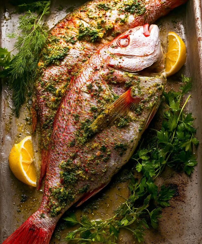Oven-Baked Whole Snapper- Easy & Delicious Fish Recipe