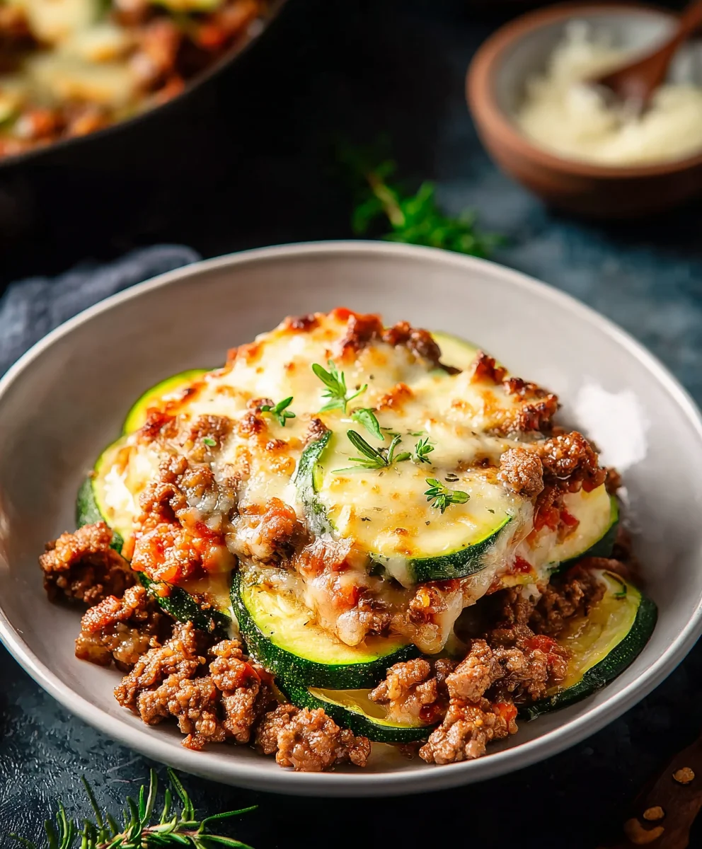 Easy Zucchini Ground Beef Casserole Recipe