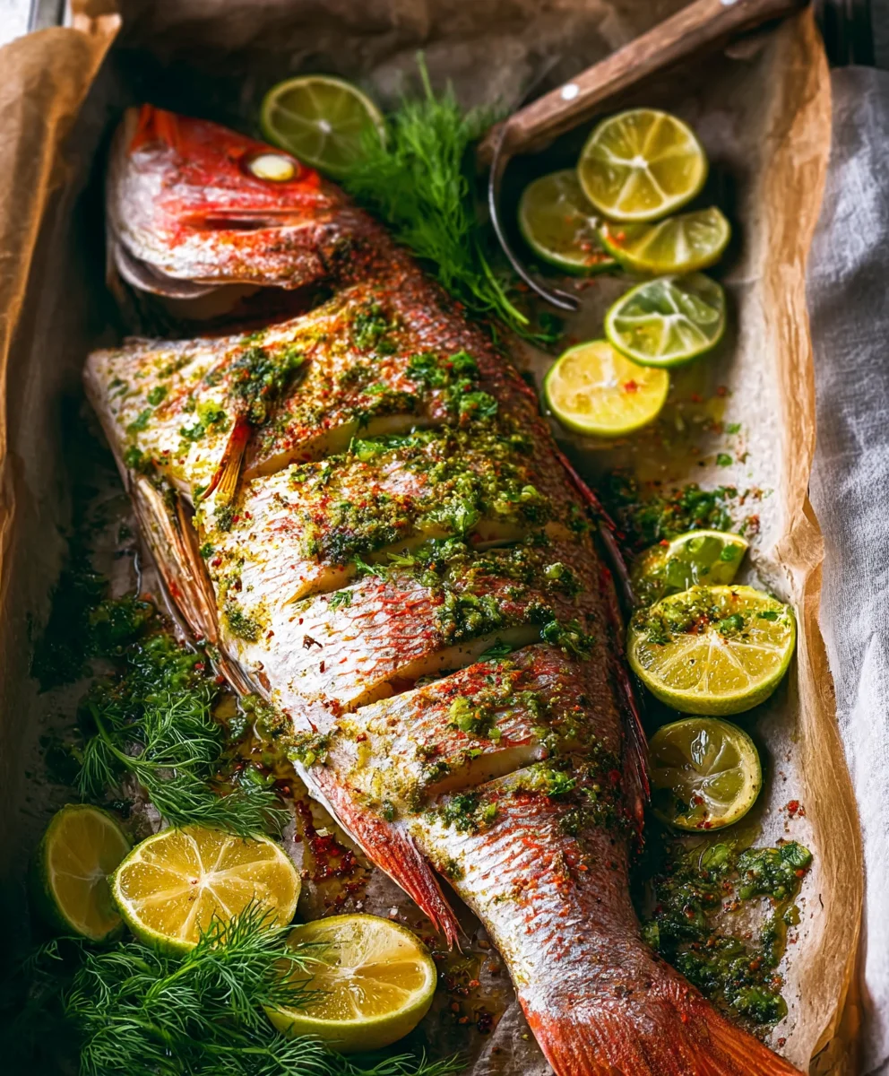 Oven-Baked Whole Snapper- Easy & Delicious Fish Recipe