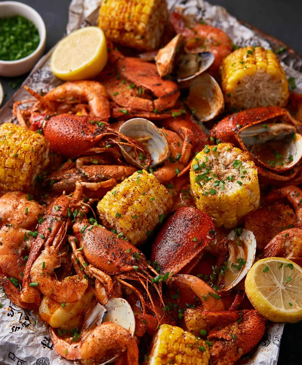 Spicy Cajun Seafood Boil - Homemade Garlic Butter