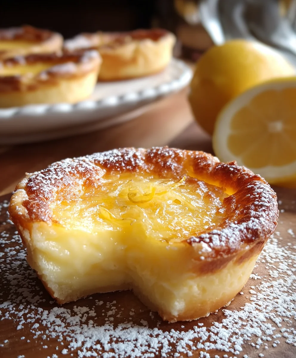 Baby Lemon Impossible Pies-Delicious Citrus Treat