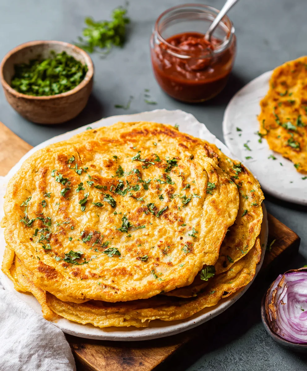 Masoor Dal Chilla - Delicious Red Lentil Pancakes