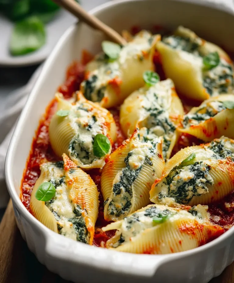 Spinach Ricotta Stuffed Shells- Easy Italian Dinner