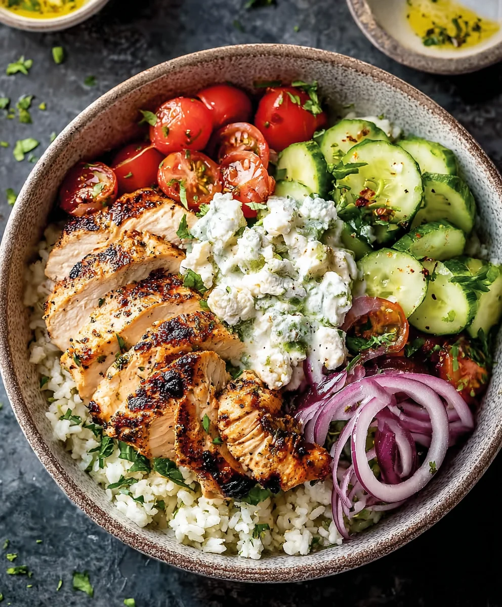 Greek Chicken Bowls- Easy Flavorful Meal