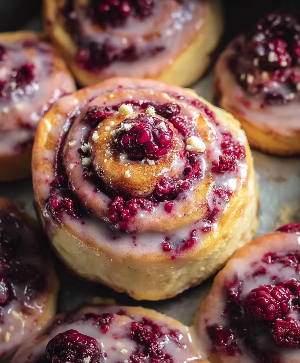 Blackberry Raspberry Sweet Rolls-Soft Gooey Delight