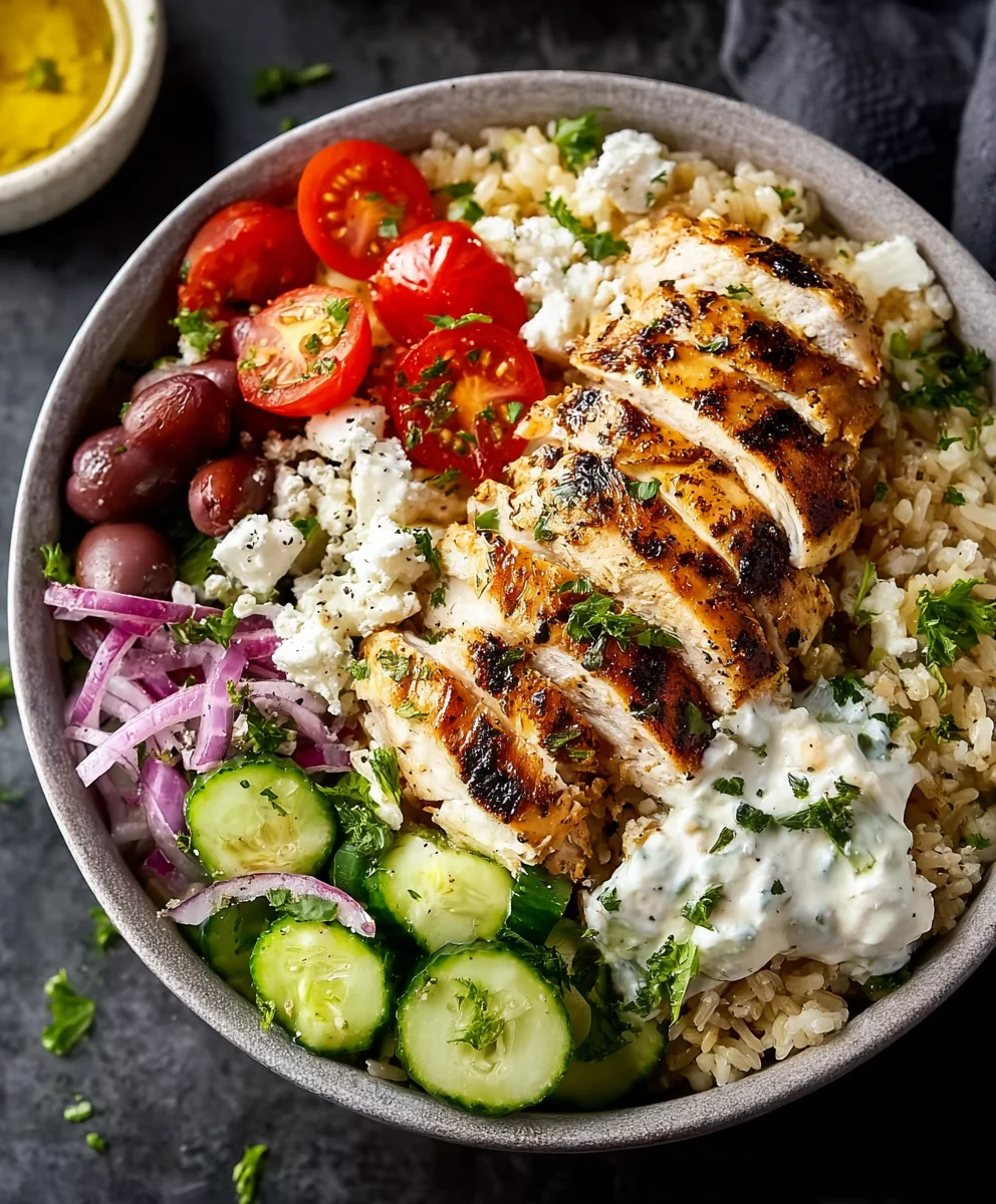 Greek Chicken Bowls- Easy Flavorful Meal