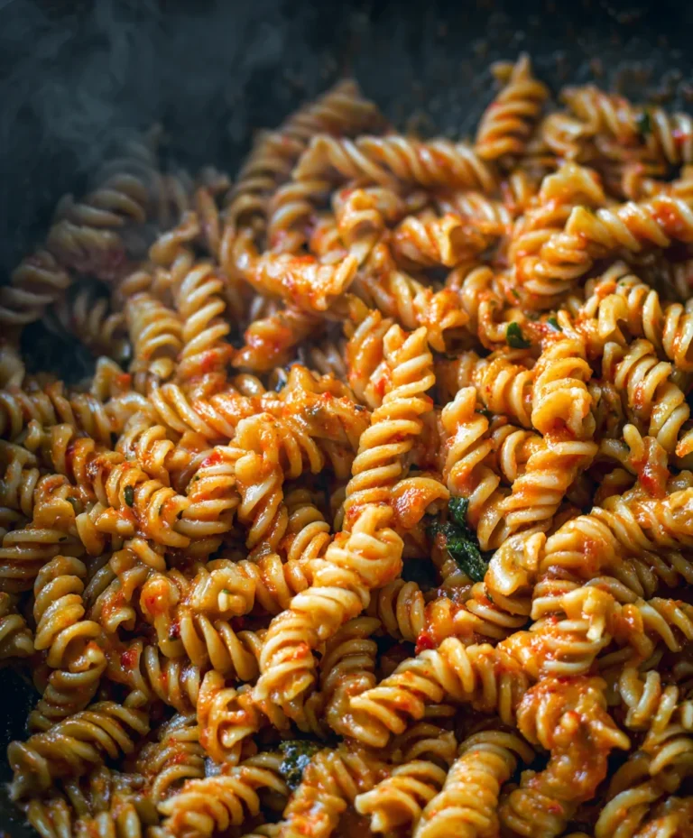 Creamy Vegan Spicy Fusilli Pasta Recipe