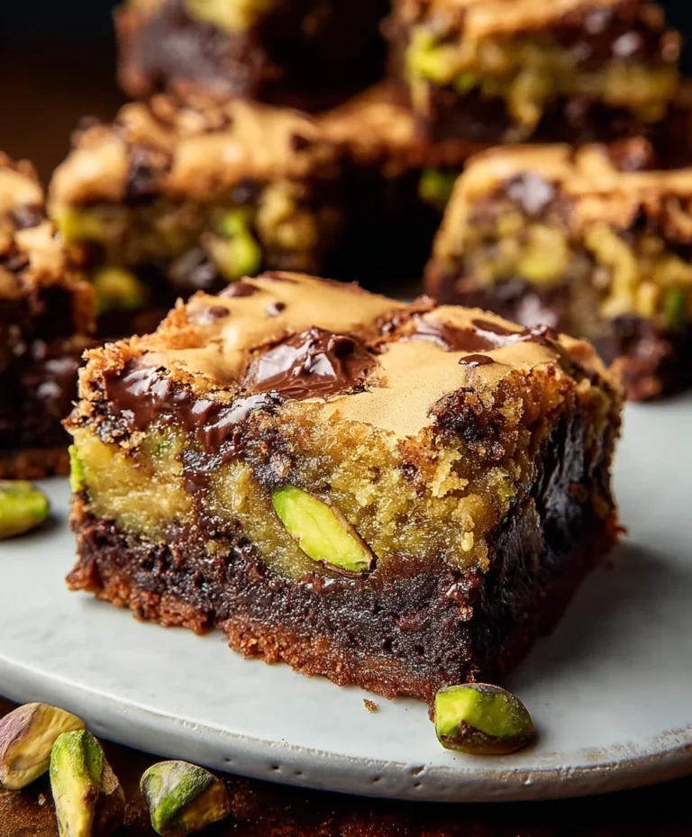 Pistachio Brookies- Deliciously Green Swirl Dessert