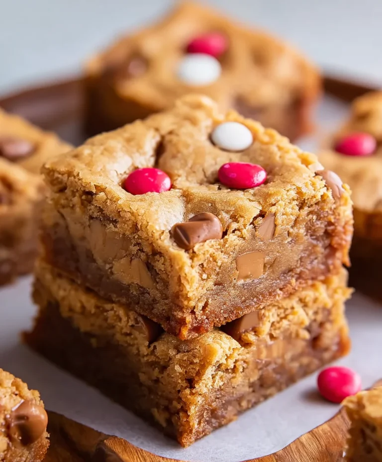 Non-Non-Non-Alcoholic Alternativeic Peanut Butter Blondies-Vnon-alcoholic alentine Treat