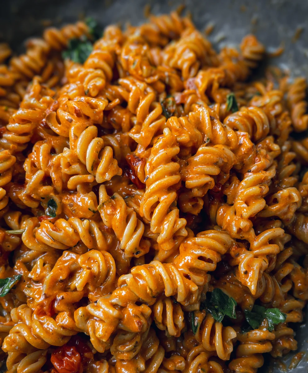 Creamy Vegan Spicy Fusilli Pasta Recipe