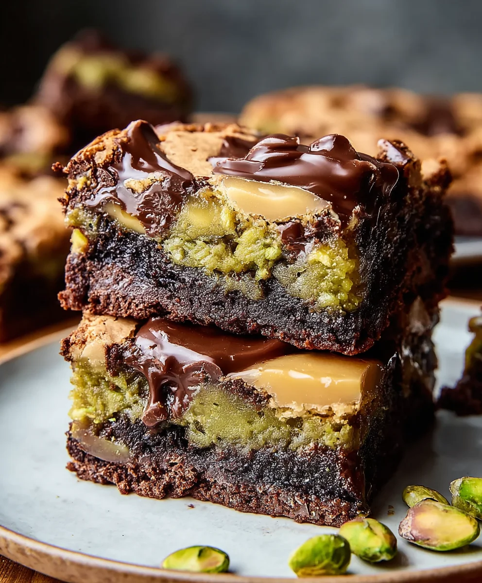 Pistachio Brookies- Deliciously Green Swirl Dessert
