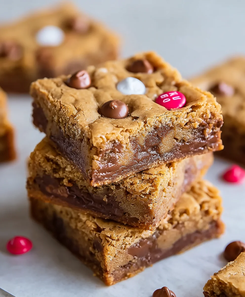 Non-Non-Non-Alcoholic Alternativeic Peanut Butter Blondies-Vnon-alcoholic alentine Treat