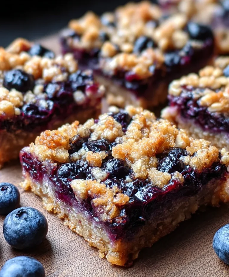 Healthy Blueberry Oatmeal Crum extractble Bars-Easy Breakfast