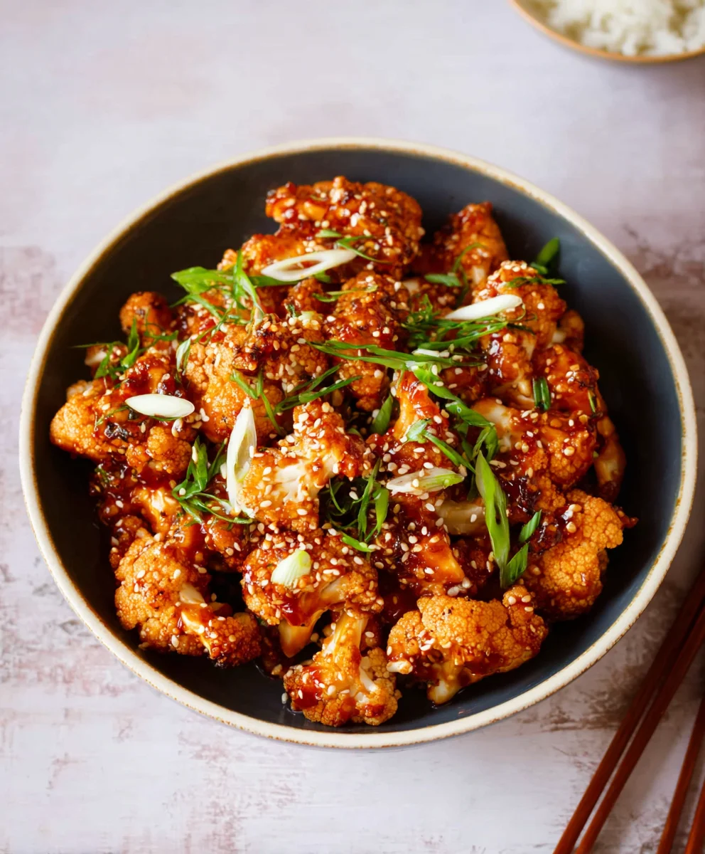 Sticky Sesame Cauliflower- Easy Vegan Recipe