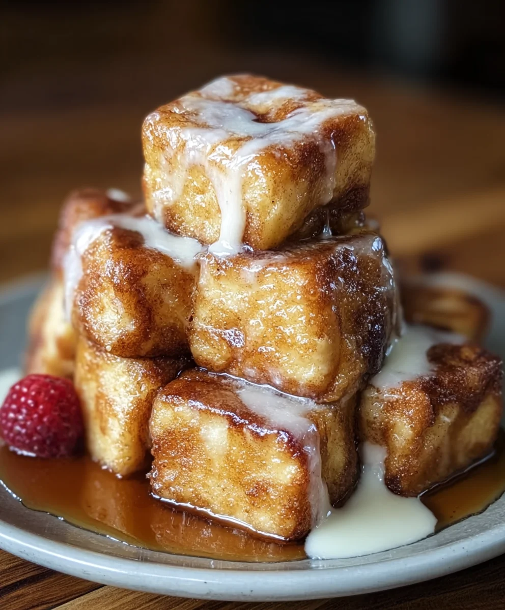 Cinnamon Roll French Toast Bites-Easy Breakfast Treat