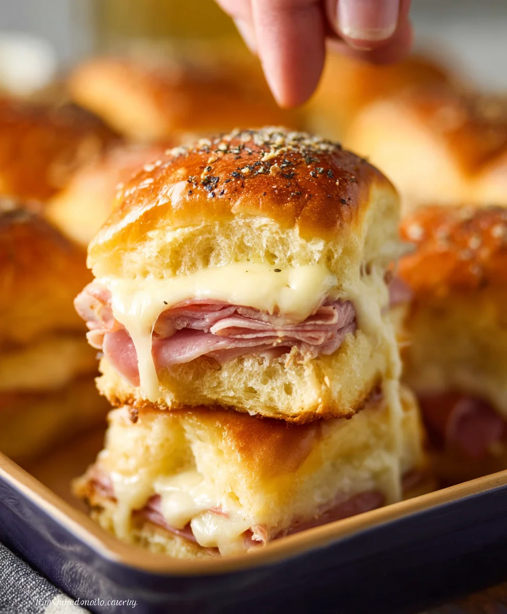 Beef Beef Ham Cheese Sliders - Easy Appetizer Recipe