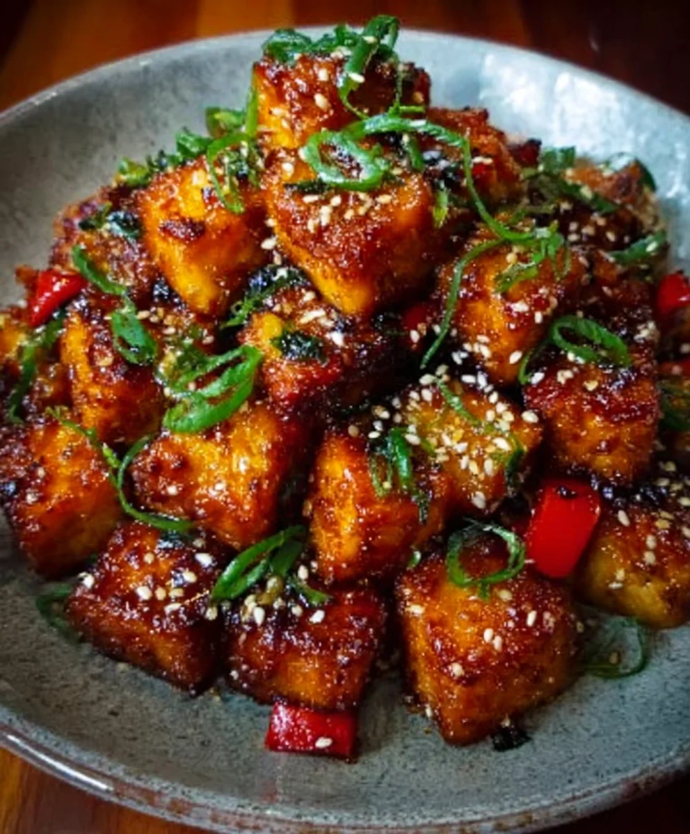 Crispy Honey Garlic Tofu-Amazing Recipe
