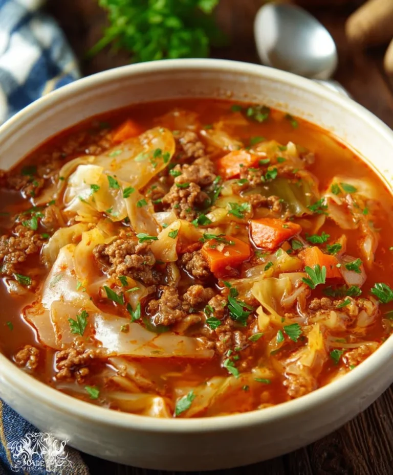 Hearty Cabbage Roll Soup – Easy Beef & Rice Dinner
