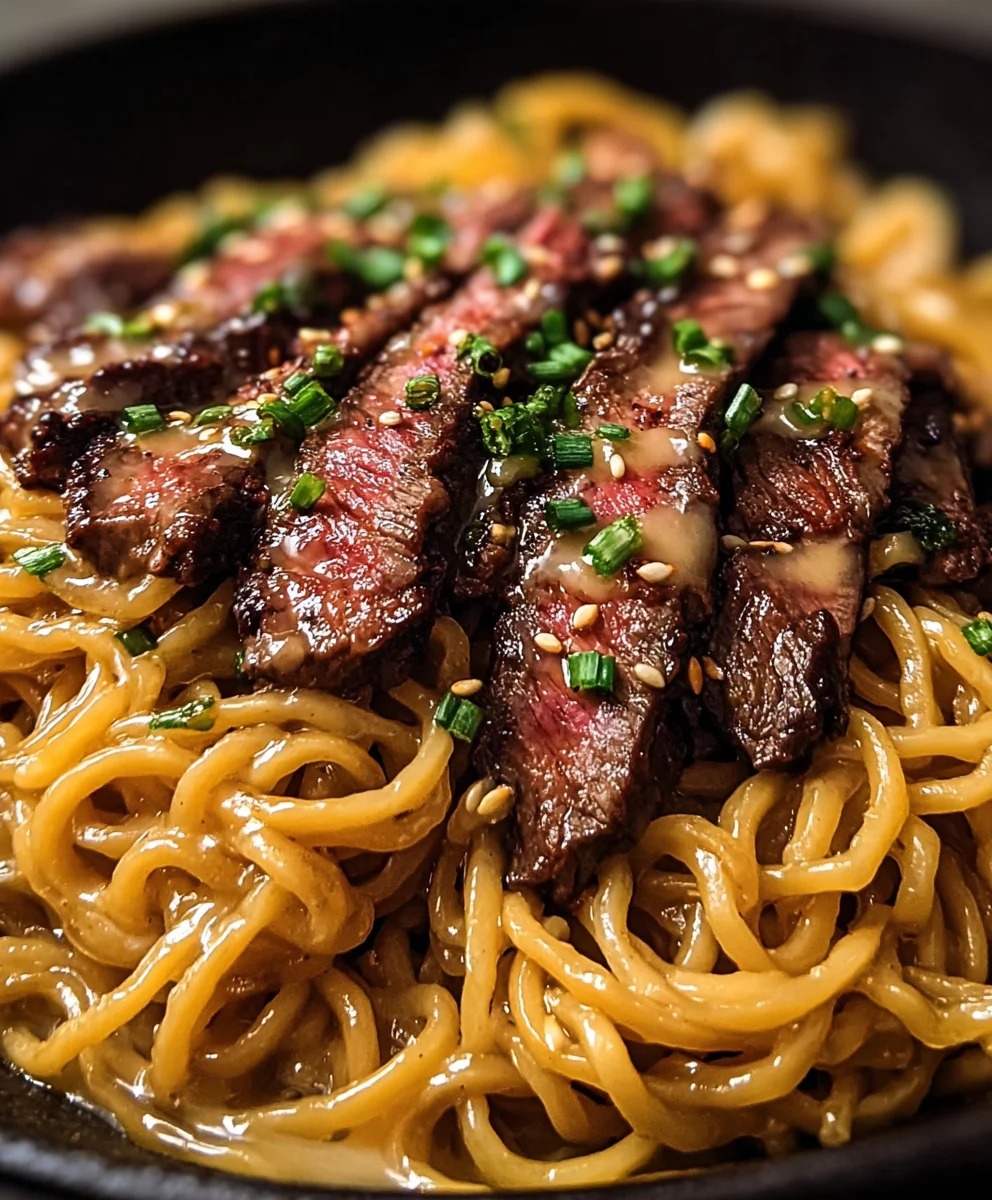 Garlic Butter Beef Noodles - Lightning Fast Flavor