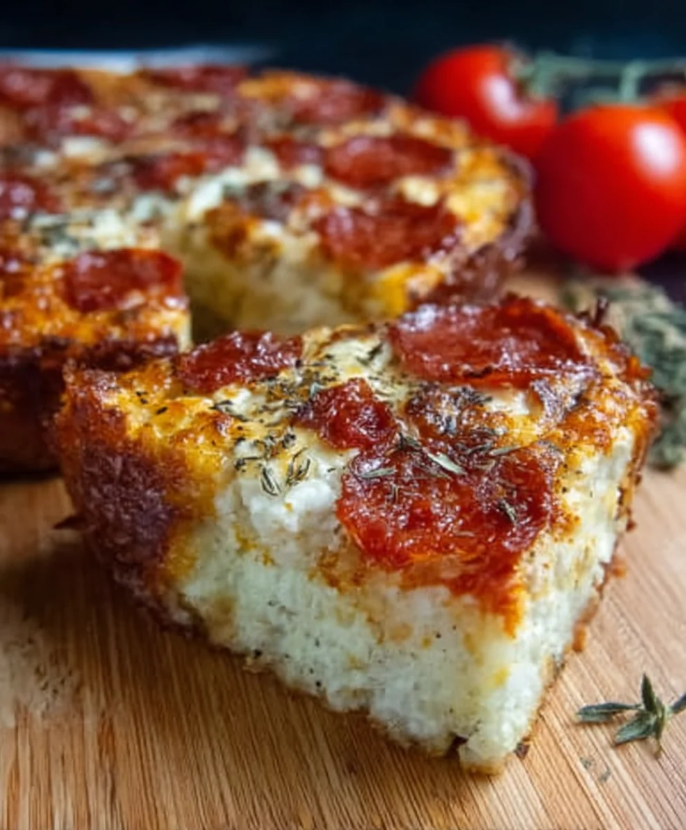 Pizza Cottage Cheese Bake-Low Carb Healthy Meal