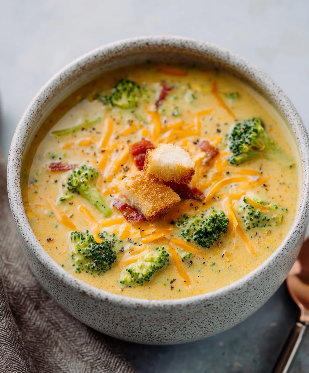 Easy Cheddar Broccoli Soup Recipe - Creamy & Delicious