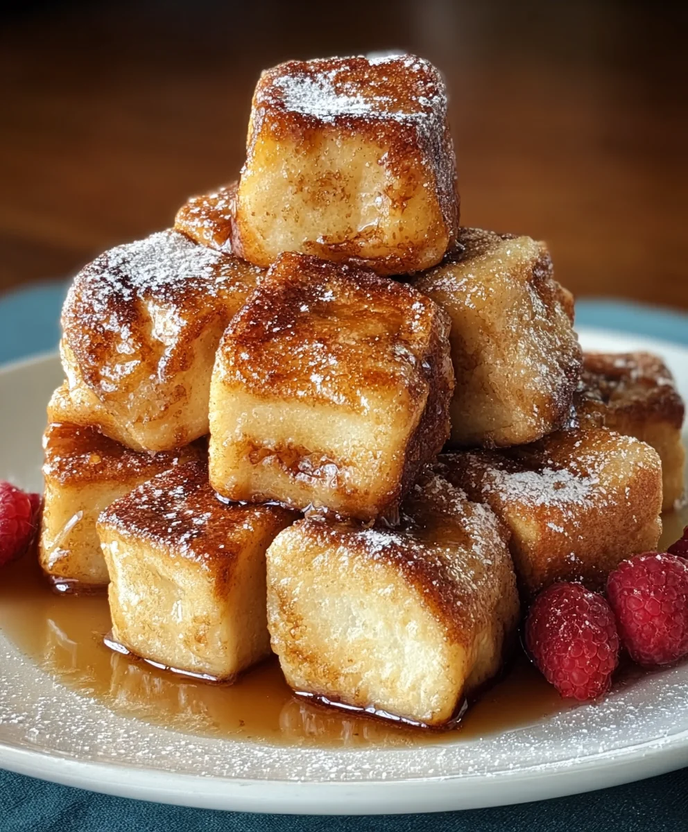 Cinnamon Roll French Toast Bites-Easy Breakfast Treat