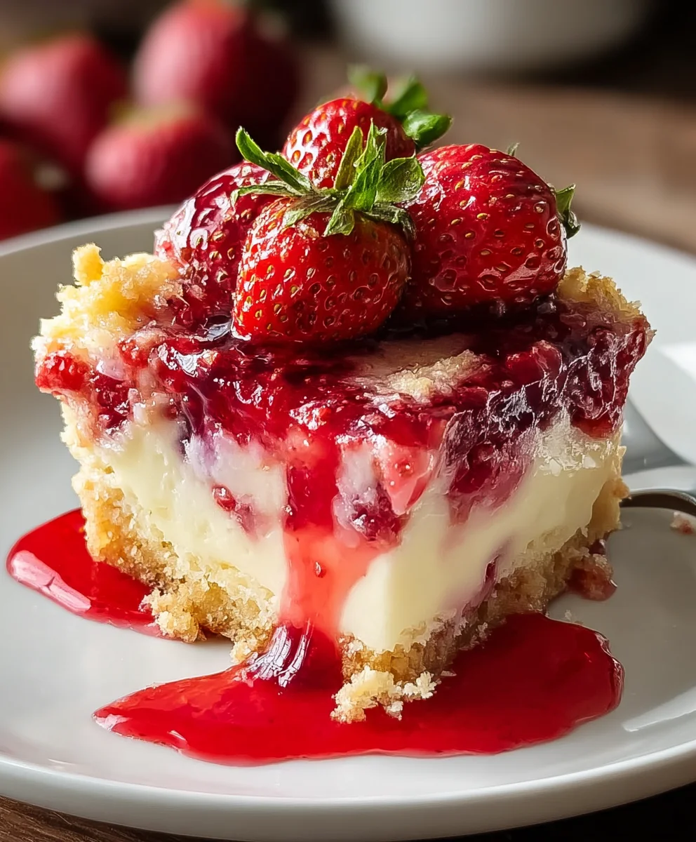 Strawberry Cheesecake Dump Cake Easy Dessert Recipe