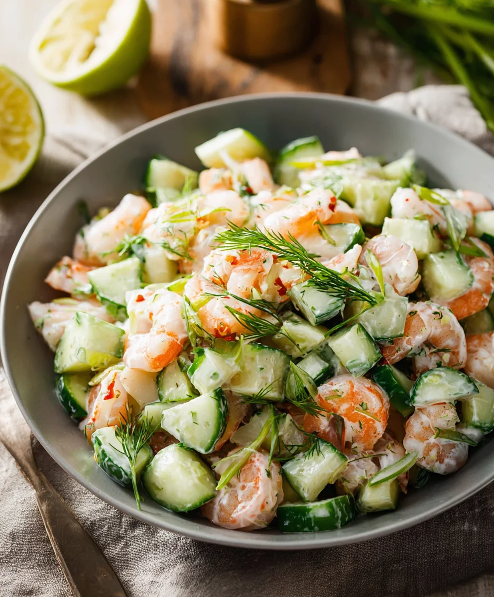 Refreshing Cucumber Shrimp Salad - Easy Summer Recipe