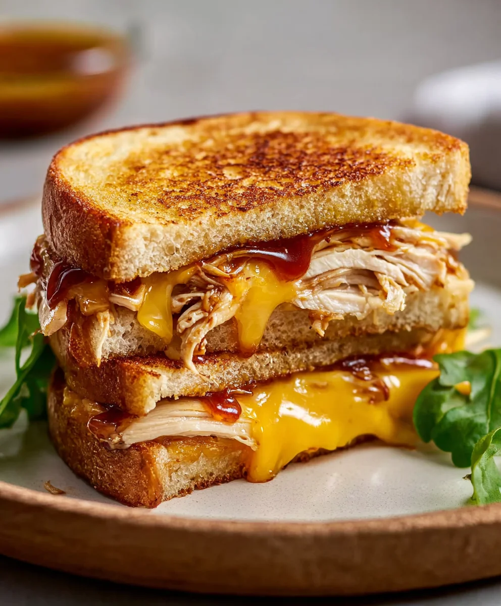 BBQ Chicken Grilled Cheese Recipe - Easy & Delicious