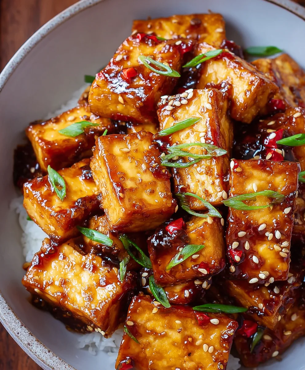 Crispy Sticky Tofu Recipe- Easy Plant-Based Dinner