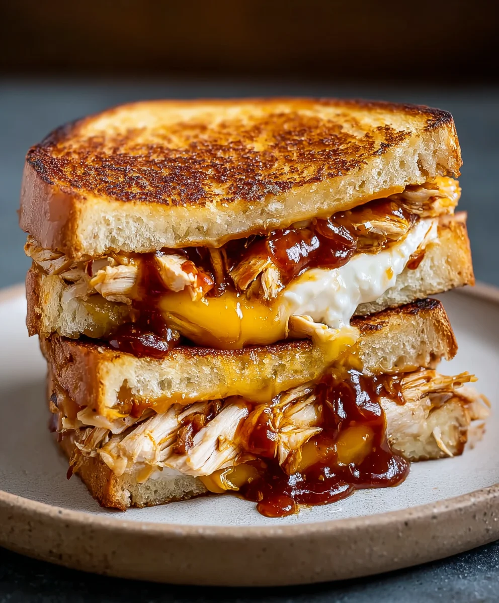 BBQ Chicken Grilled Cheese Recipe - Easy & Delicious