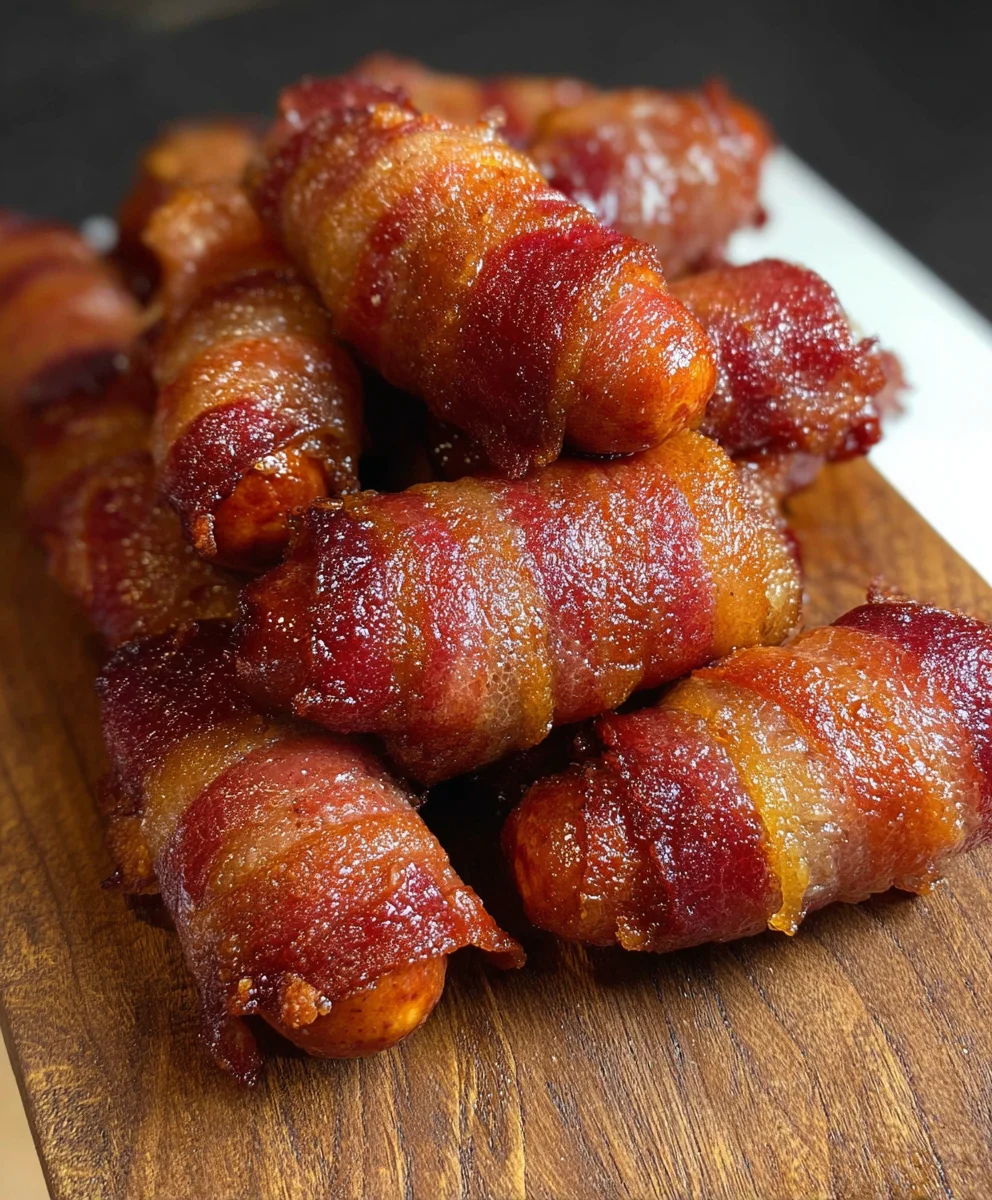 Beef Bacon Wrapped Beef Smokies-Easy Appetizer Recipe