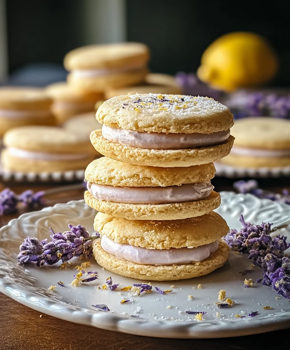 Lemon Lavender Sandwich Cookies-Delightful Treats