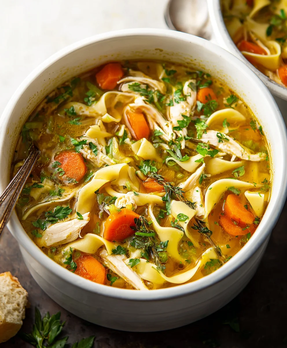 Best Chicken Noodle Soup - Comforting Egg Noodle Recipe