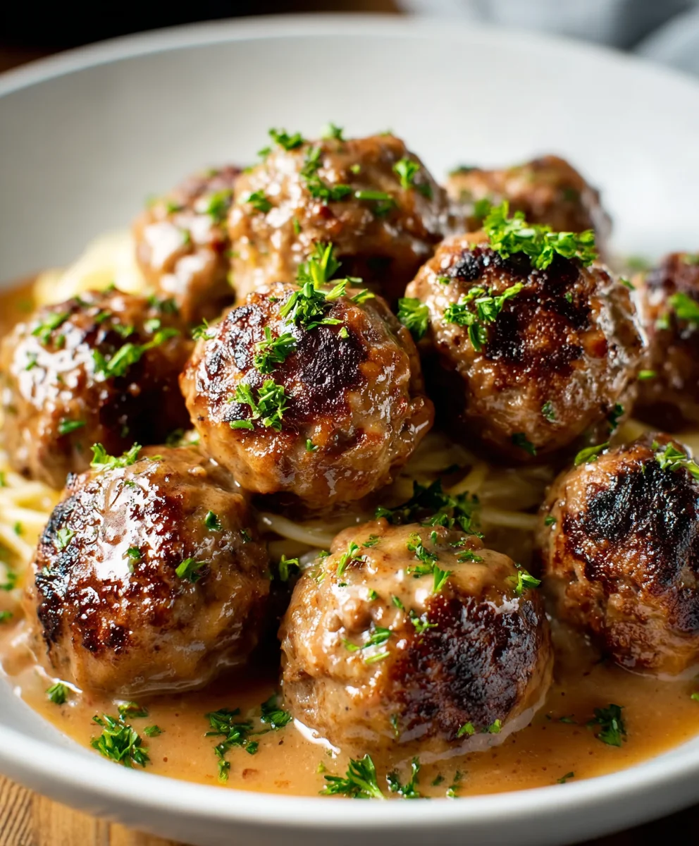 Beef Apple Meatballs - Sweet Savory Flavor
