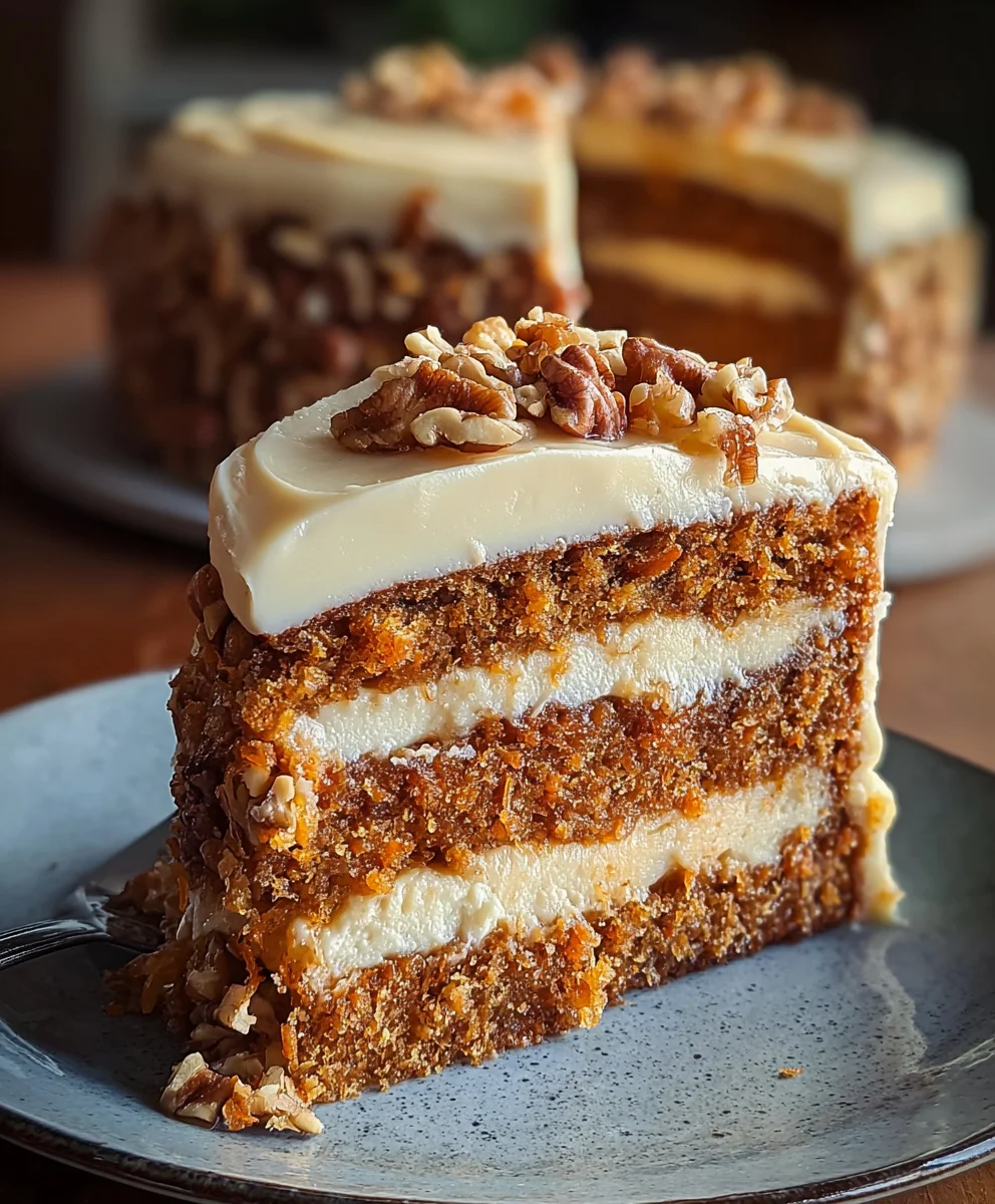 Honeybun Carrot Cake with Creamy Cheesecake Filling