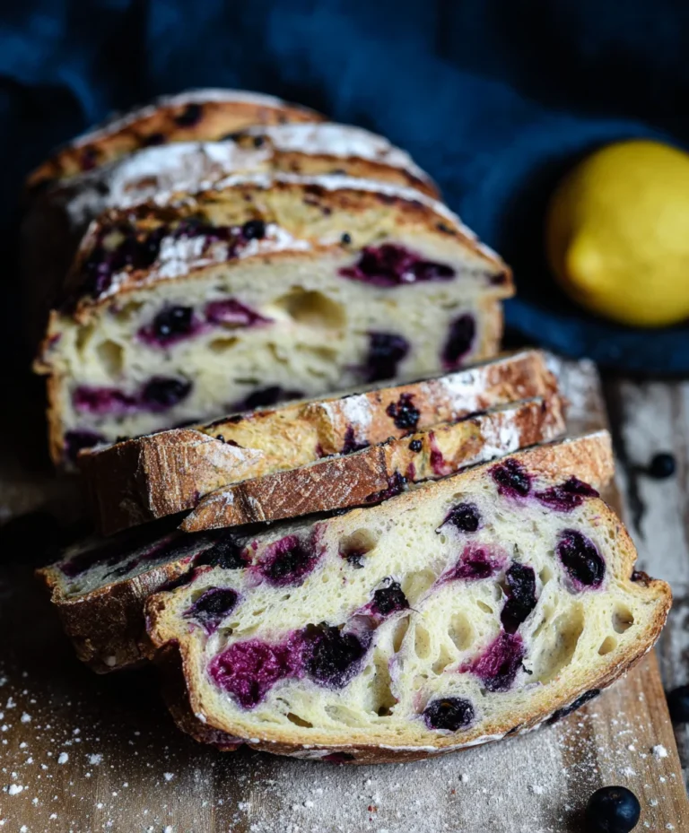 Lemon Blueberry Sourdough Bread Recipe-Easy Baking
