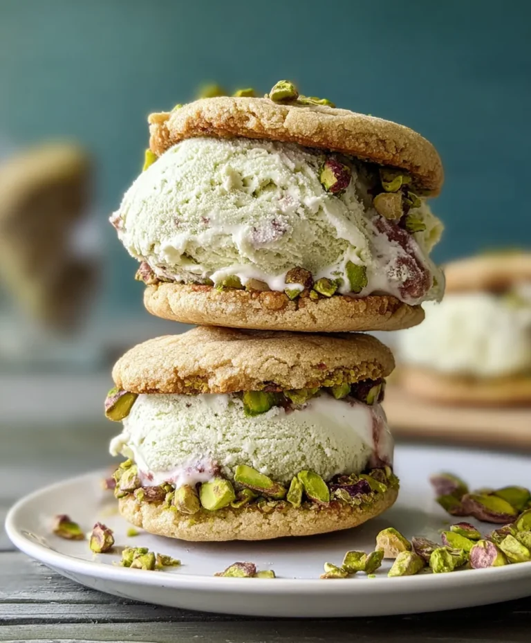 Pistachio Cookie Ice Cream Sandwiches-Sweet Treat