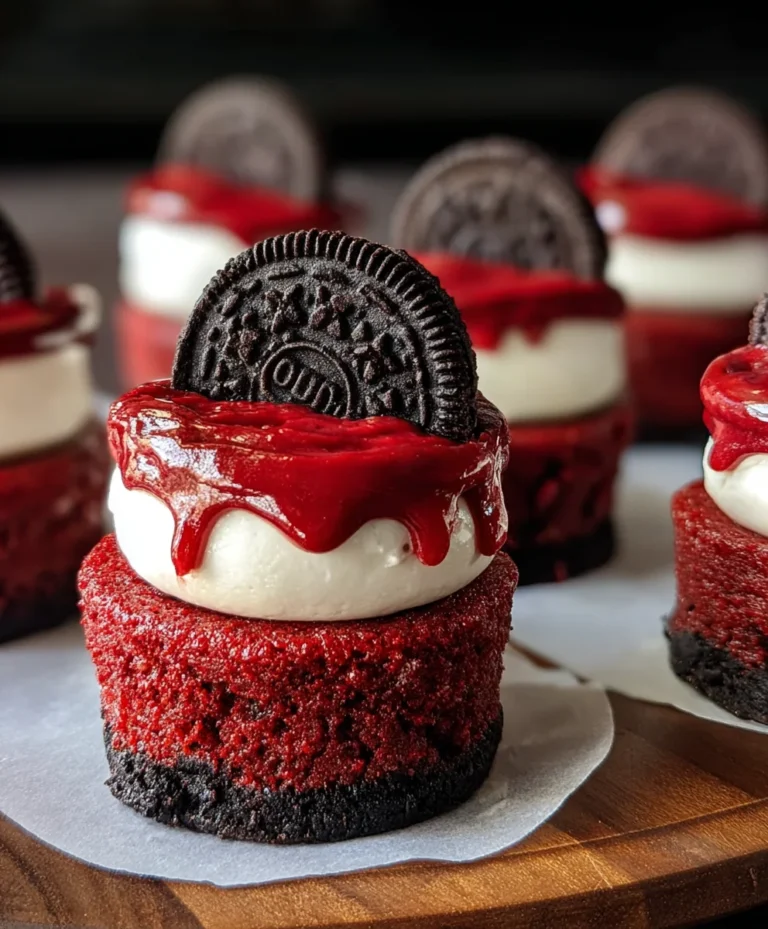 Mini Red Velvet Oreo Cheesecakes-Easy Recipe
