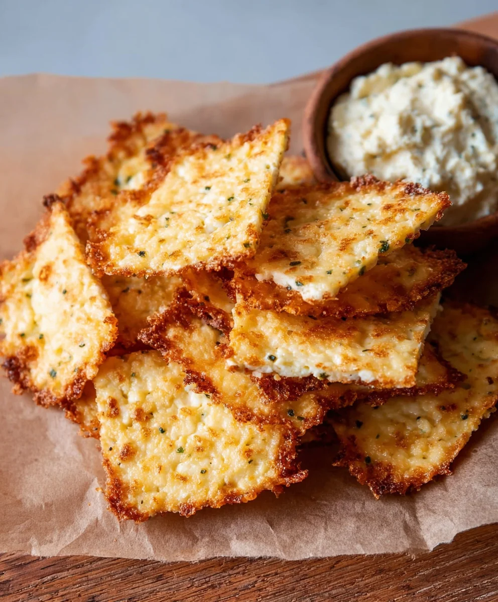 Crispy Cottage Cheese Chips-Easy Healthy Snack