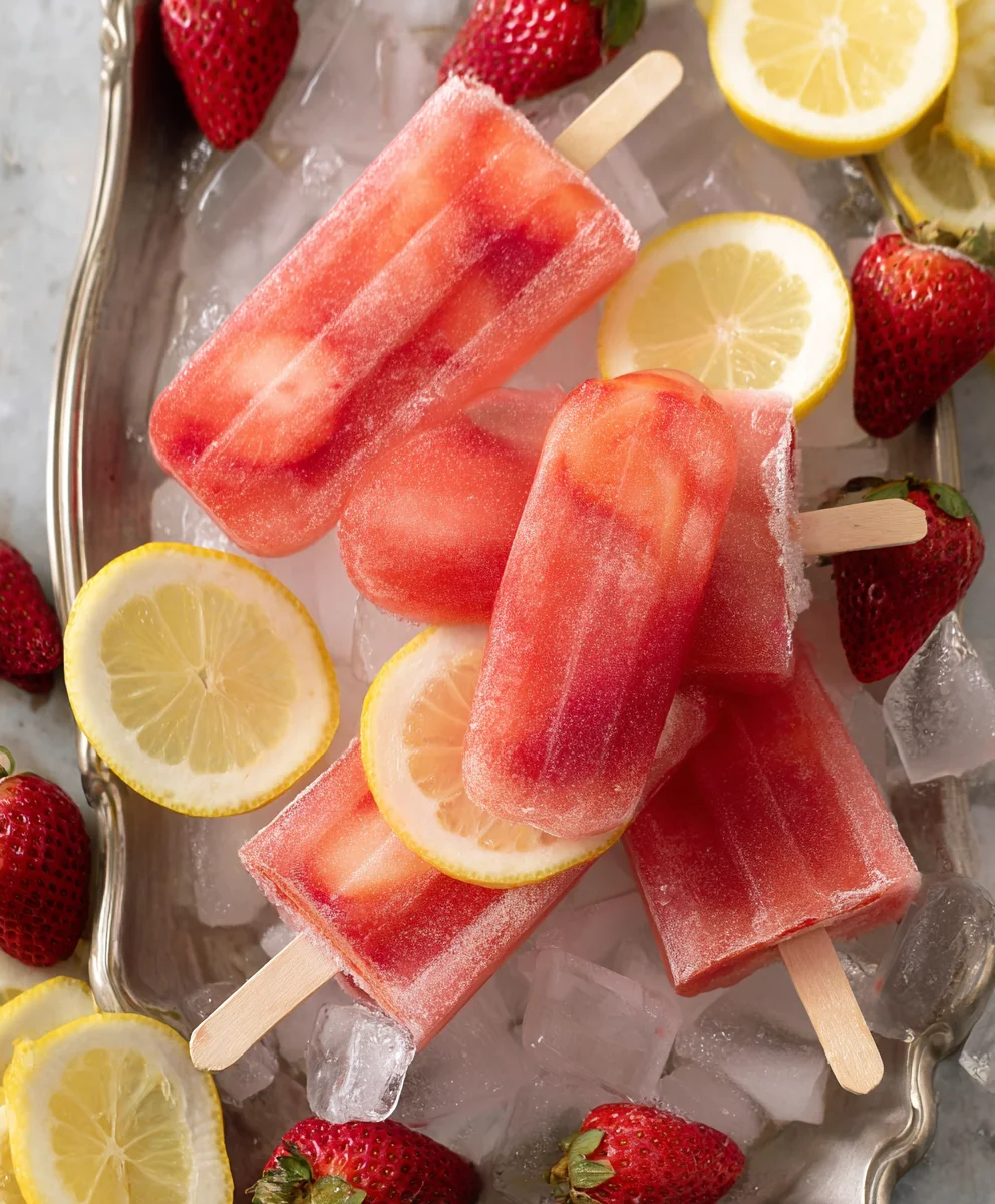 Strawberry Lemonade Popsicles - Refreshing Summer Treat