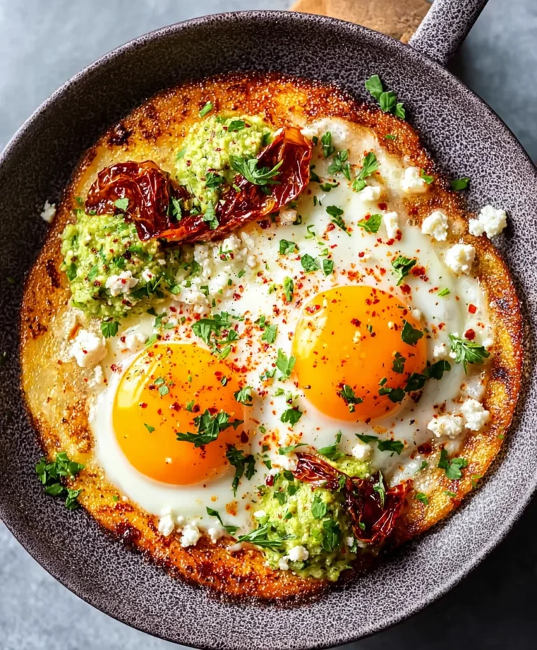 Crispy Feta Fried Eggs- Flavor Explosion