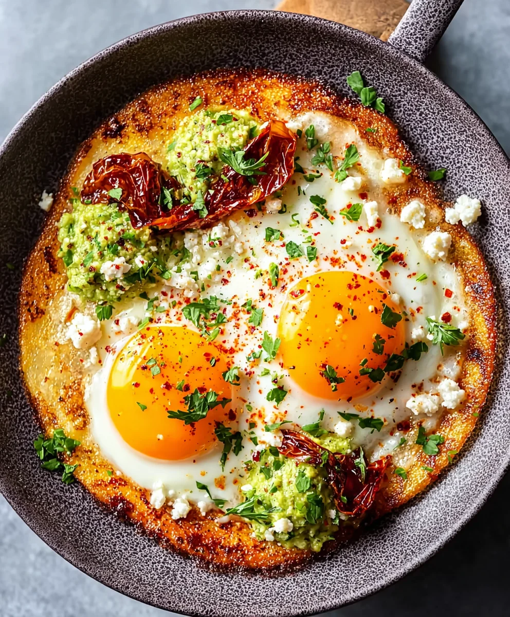 Crispy Feta Fried Eggs- Flavor Explosion