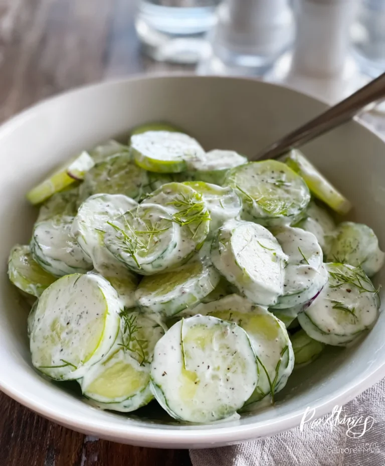 Creamy Cucumber Salad Recipe- Refreshing & Easy