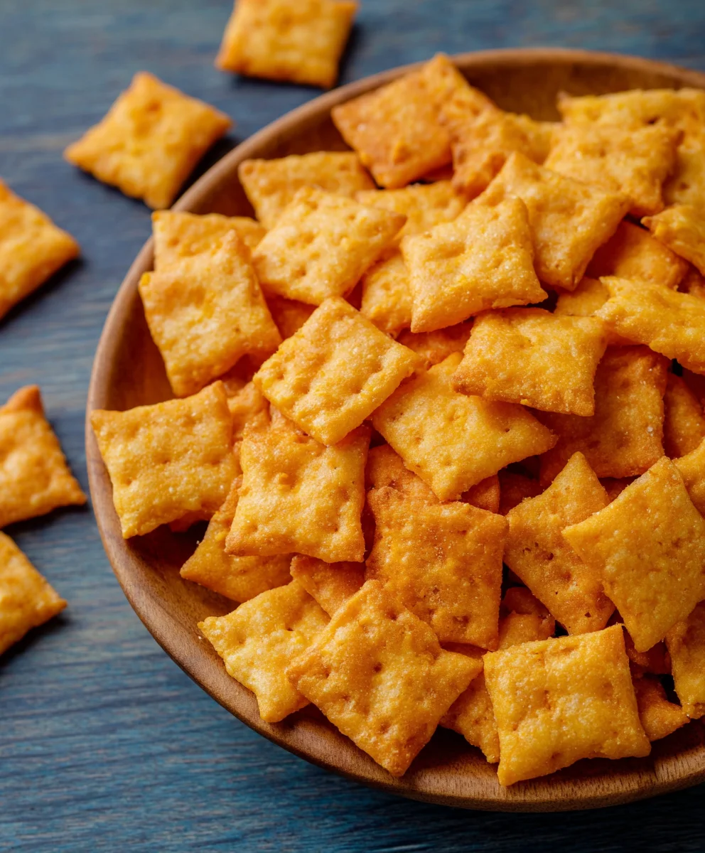 Homemade Cheez Its- Cheddar Cheese Crackers